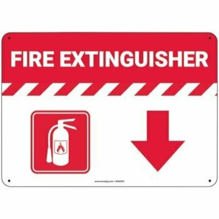 PIG PIG Fire Extinguisher Sign 14" x 10" Aluminum 14" L x 10" H SGN2031-10X14-ALM